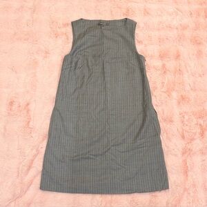 Rallier Grey & White Sleeveless Striped Dress